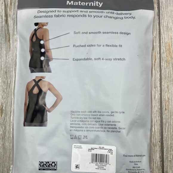 Women’s Maternity Keyhole Ruched Soft Smooth Tank Top Size XXL - Picture 2 of 4